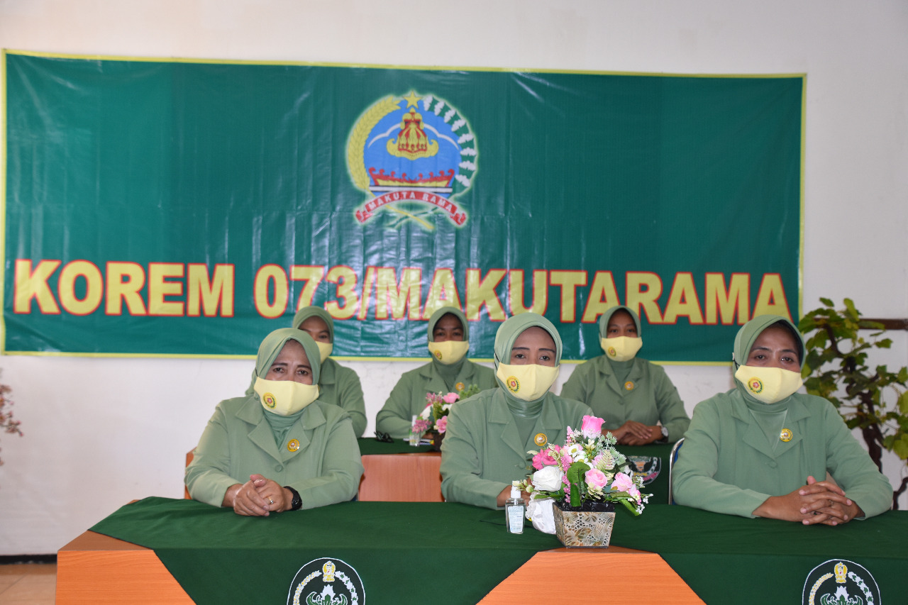 Persit Korem 073/MKT, Ikuti Webinar Dalam Rangka Hari Kartini Tahun 2021